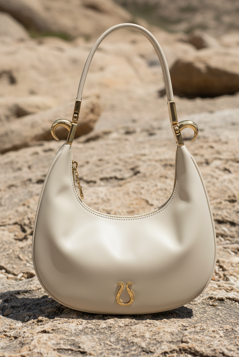 Lynn 2-in-1 Bag in Beige - with Strap